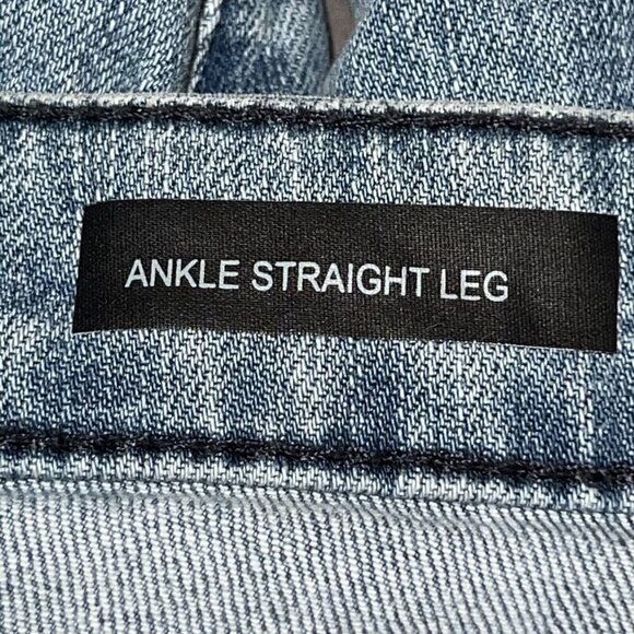 Kut From The Kloth Ankle Straight Leg Distressed Studded Jeans Women Size 16 New - Picture 10 of 13